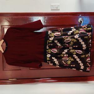 Velvet pattern dress